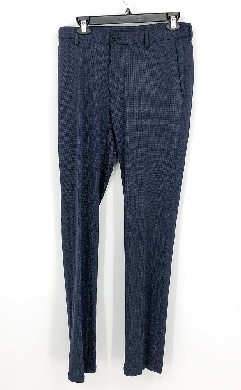 SOUL OF LONDON Mens Suit Dress Pants 30x34 Navy Blue Slim Fit Flat Front NWOT